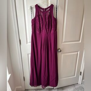 City Chic Cranberry Lace Dress